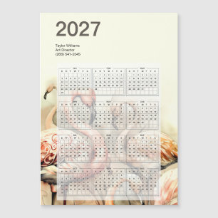 Artistieke Flamingo 2027 Agenda met Magnetische Ac