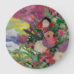 Artistieke Floral Artwork Cadeauklok Grote Klok