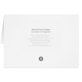 Artistieke Floral Birthday Card (Achterkant Horizontaal)