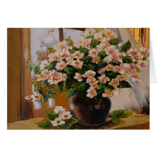 Artistieke Floral Notecard 2 (Voorkant Horizontaal)