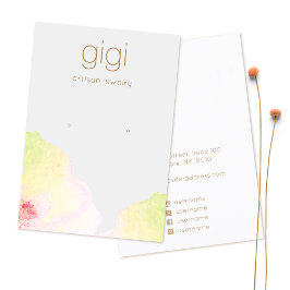 Artistieke Floral Waterverf Earning Display Holder Visitekaartje