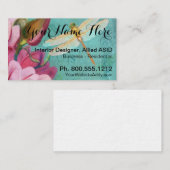 Artistieke florale interieurontwerper visitekaartj visitekaartje (Voorkant / Achterkant)