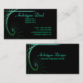 Artistieke fractale beroerte visitekaartje (Voorkant / Achterkant)