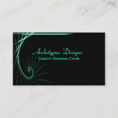 Artistieke fractale beroerte visitekaartje (Achterkant)