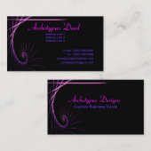 Artistieke fractale slag visitekaartje (Voorkant / Achterkant)