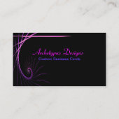 Artistieke fractale slag visitekaartje (Achterkant)