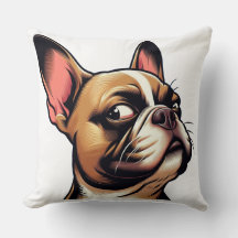 Artistieke Franse Bulldog Portret Worp Kussen