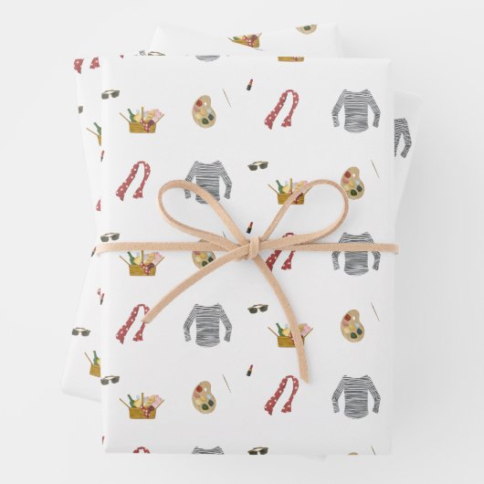 Artistieke Franse picknick in het park Inpakpapier Vel (In situ)