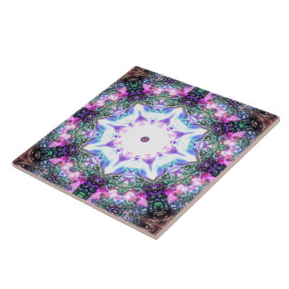 artistieke futurist glanzend Floral persian mandal Tegeltje