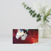 Artistieke geborstelde kleur visitekaartje (Staand voorkant)