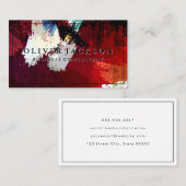 Artistieke geborstelde kleur visitekaartje (Voorkant / Achterkant)