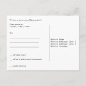 Artistieke gedecorreerde kerstboom RSVP Briefkaart (Achterkant)