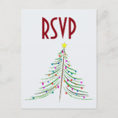 Artistieke gedecorreerde kerstboom RSVP Briefkaart (Voorkant)