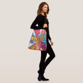 Artistieke geometrie-Canvas tas (Op model)