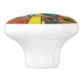 Artistieke geometrische Maximalistische Decor Trek Keramische Knop (Zijkant)