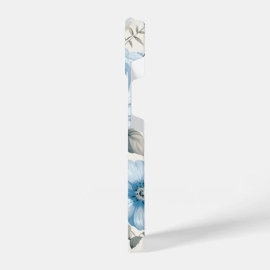 Artistieke gepersonaliseerde lichte pastelblauwe R iPhone Hoesje (Linkerkant)