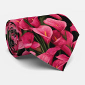 Artistieke getuige Calla lelies bloem Stropdas (Opgerold)