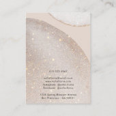 Artistieke glitter Jewelry Earring Display Card Visitekaartje (Achterkant)