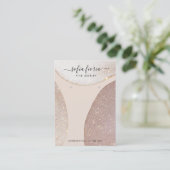 Artistieke glitter Jewelry Earring Display Card Visitekaartje (Staand voorkant)