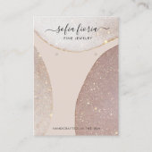 Artistieke glitter Jewelry Earring Display Card Visitekaartje (Voorkant)