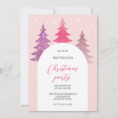 Artistieke Glitter Pink Christmas Kaart (Voorkant)