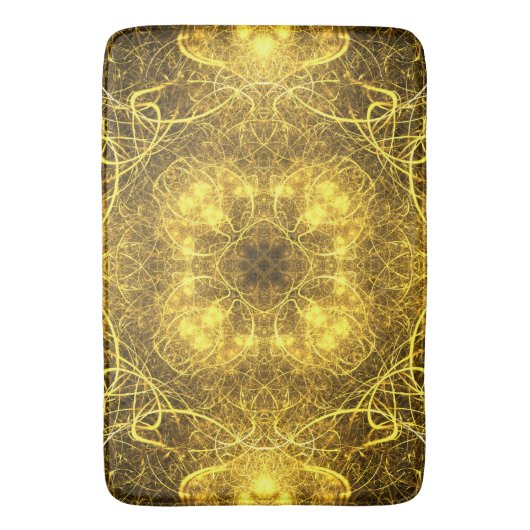 Artistieke Gold Fractal Design_Bath Mat (Voorkant Verticaal)