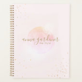 Artistieke Gold Pink Waterverf Beauty Salon Script Planner (Voorkant)