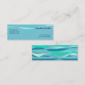 Artistieke golfprofielkaarten mini visitekaartje (Voorkant / Achterkant)