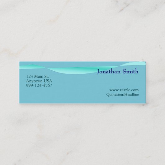 Artistieke golfprofielkaarten mini visitekaartje (Voorkant)