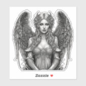 Artistieke gotische engel waterdicht sticker (Vel)