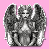 Artistieke gotische engel waterdicht  sticker
