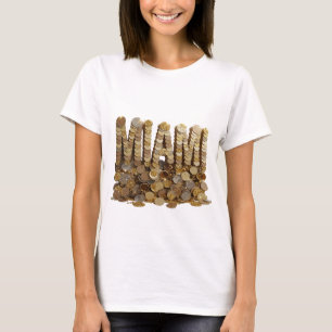 Artistieke Goud MIAMI Print T-shirt