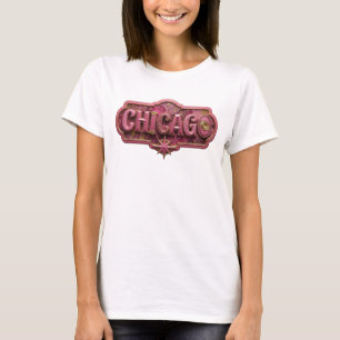 Artistieke Gouden CHICAGO T-shirt