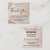 Artistieke Gouden Glitter Bedankt voor uw bestelli Vierkante Visitekaartje (Voorkant / Achterkant)