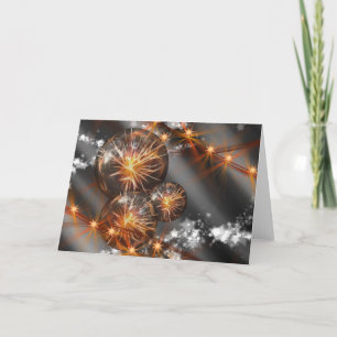 Artistieke gouden kerstballen feestdagen kaart