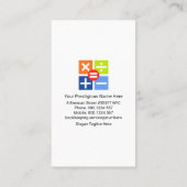 Artistieke gouden nummers boekhouding visitekaartje (Achterkant)