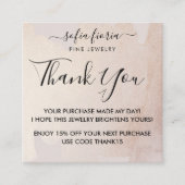 Artistieke gouden sieraden Bedankt voor uw bestell Vierkante Visitekaartje (Voorkant)