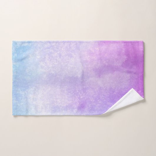 Artistieke gradiënt Paarse tot lichtblauwe Waterve Handdoek (Handdoek)