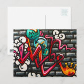 Artistieke graffiti-producten briefkaart (Voorkant / Achterkant)