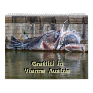 Artistieke Graffitis in Wenen Oostenrijk 24 Maand Kalender