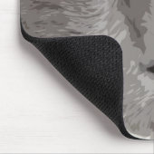 Artistieke grijze kat muismat (Hoek)