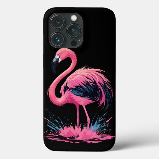 Artistieke grillige roze flamingo kleur splash Case-Mate iPhone case (Achterkant)