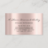 Artistieke groene oyes Lashes Glitter Drift Roos Visitekaartje (Achterkant)