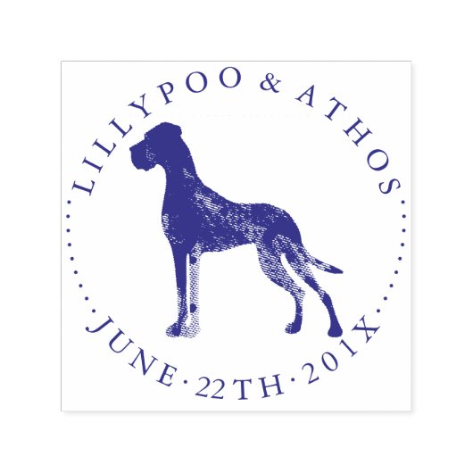 Artistieke Grote Dane Stampen Zelfinktende Stempel (Design)