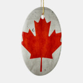 artistieke Grunge Canadese vlag Keramisch Ornament (Rechts)