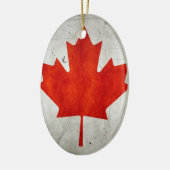 artistieke Grunge Canadese vlag Keramisch Ornament (Links)
