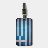  Artistieke Grunge Greece Vlag Bagagelabel (Voorkant verticaal)