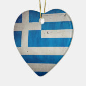  Artistieke Grunge Greece Vlag Keramisch Ornament (Links)