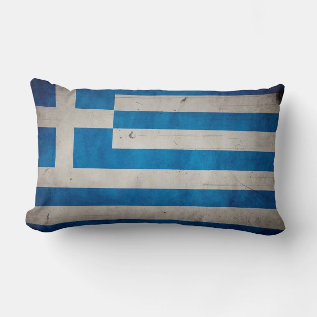  Artistieke Grunge Greece Vlag Kussen (Voorkant)