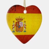 Artistieke Grunge Spanje Vlag Keramisch Ornament (Rechts)